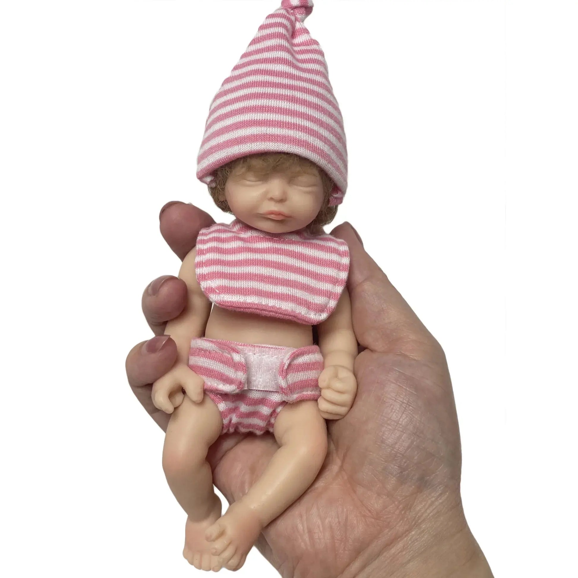 6Inch Mini Palm Full Solid Silicone Bebe Reborn Handmade Realistic Reborn Baby Dolls Lifelike Pеборн Mальчик Cпящий lifelikesiliconereborns.com