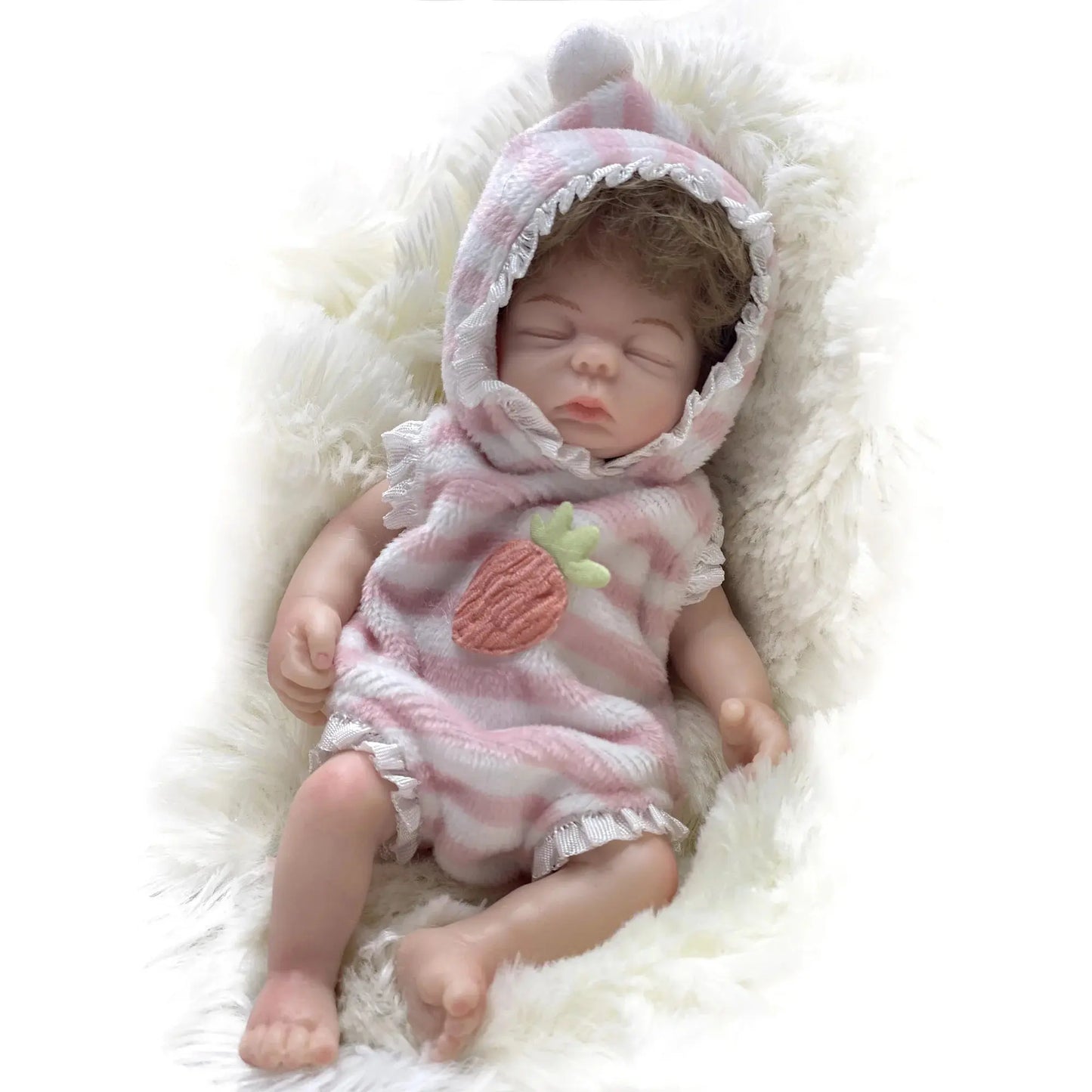 6Inch Mini Palm Full Solid Silicone Bebe Reborn Handmade Realistic Reborn Baby Dolls Lifelike Pеборн Mальчик Cпящий lifelikesiliconereborns.com
