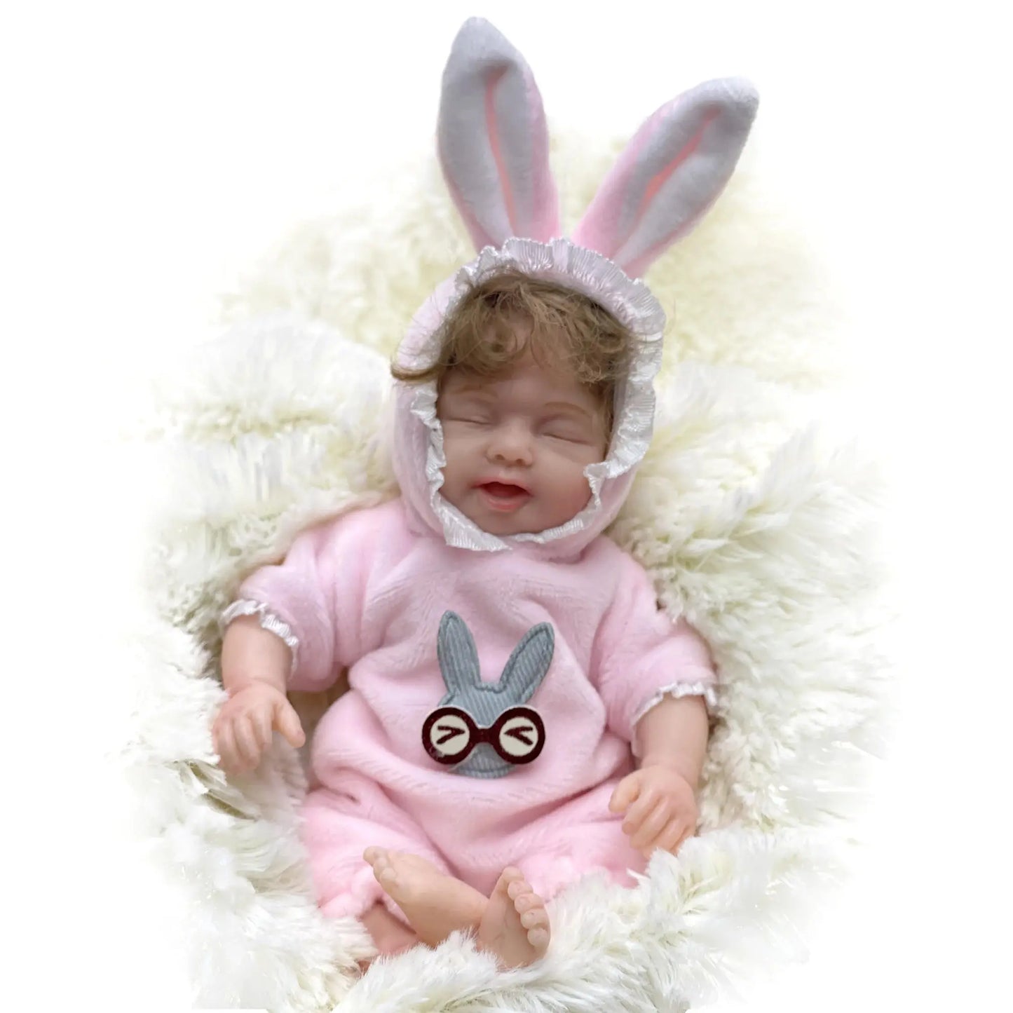 6Inch Mini Palm Full Solid Silicone Bebe Reborn Handmade Realistic Reborn Baby Dolls Lifelike Pеборн Mальчик Cпящий lifelikesiliconereborns.com