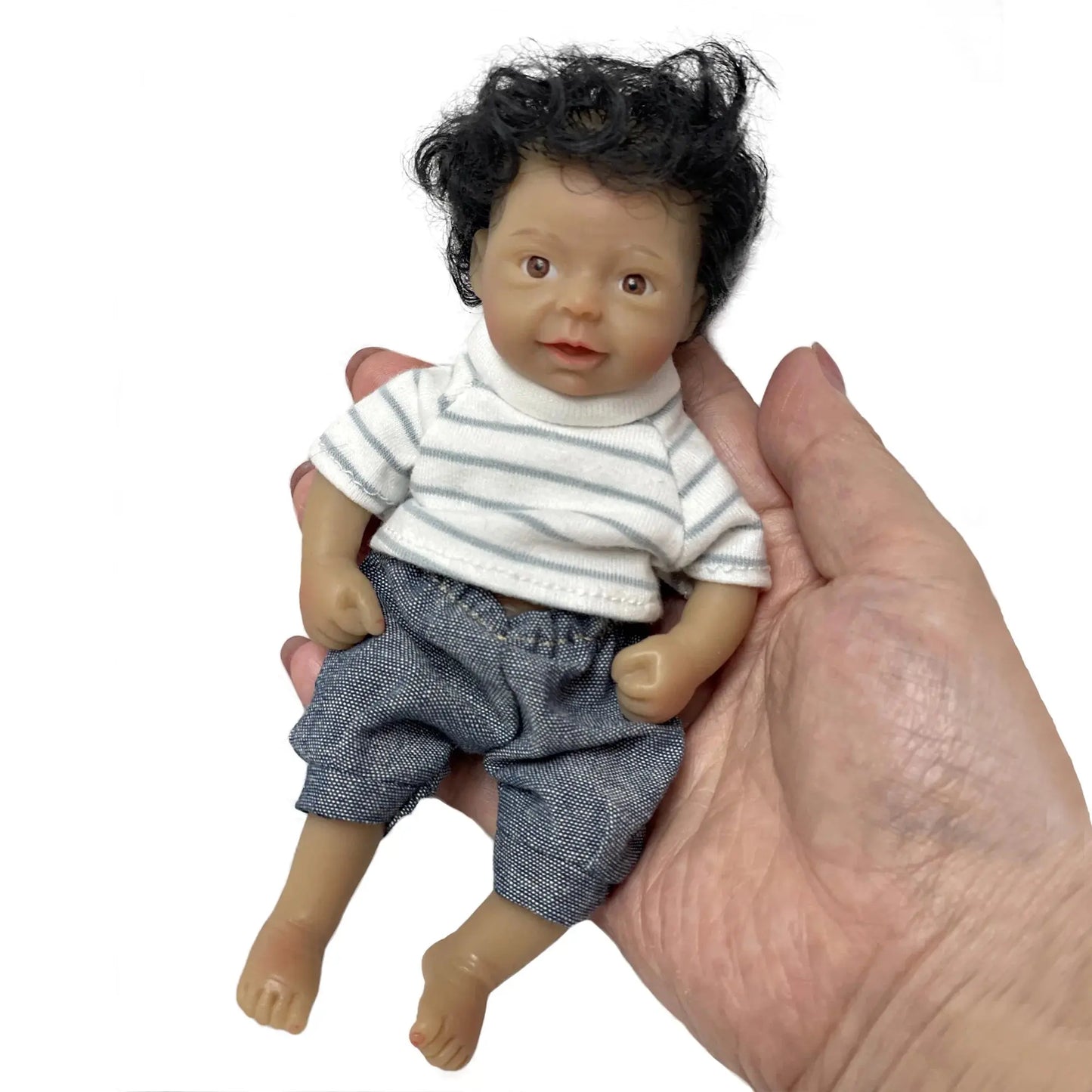 6Inch Mini Palm Full Solid Silicone Bebe Reborn Handmade Realistic Reborn Baby Dolls Lifelike Pеборн Mальчик Cпящий lifelikesiliconereborns.com
