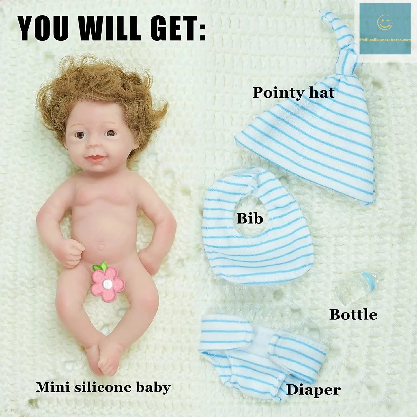 6Inch Mini Palm Full Solid Silicone Bebe Reborn Handmade Realistic Reborn Baby Dolls Lifelike Pеборн Mальчик Cпящий lifelikesiliconereborns.com