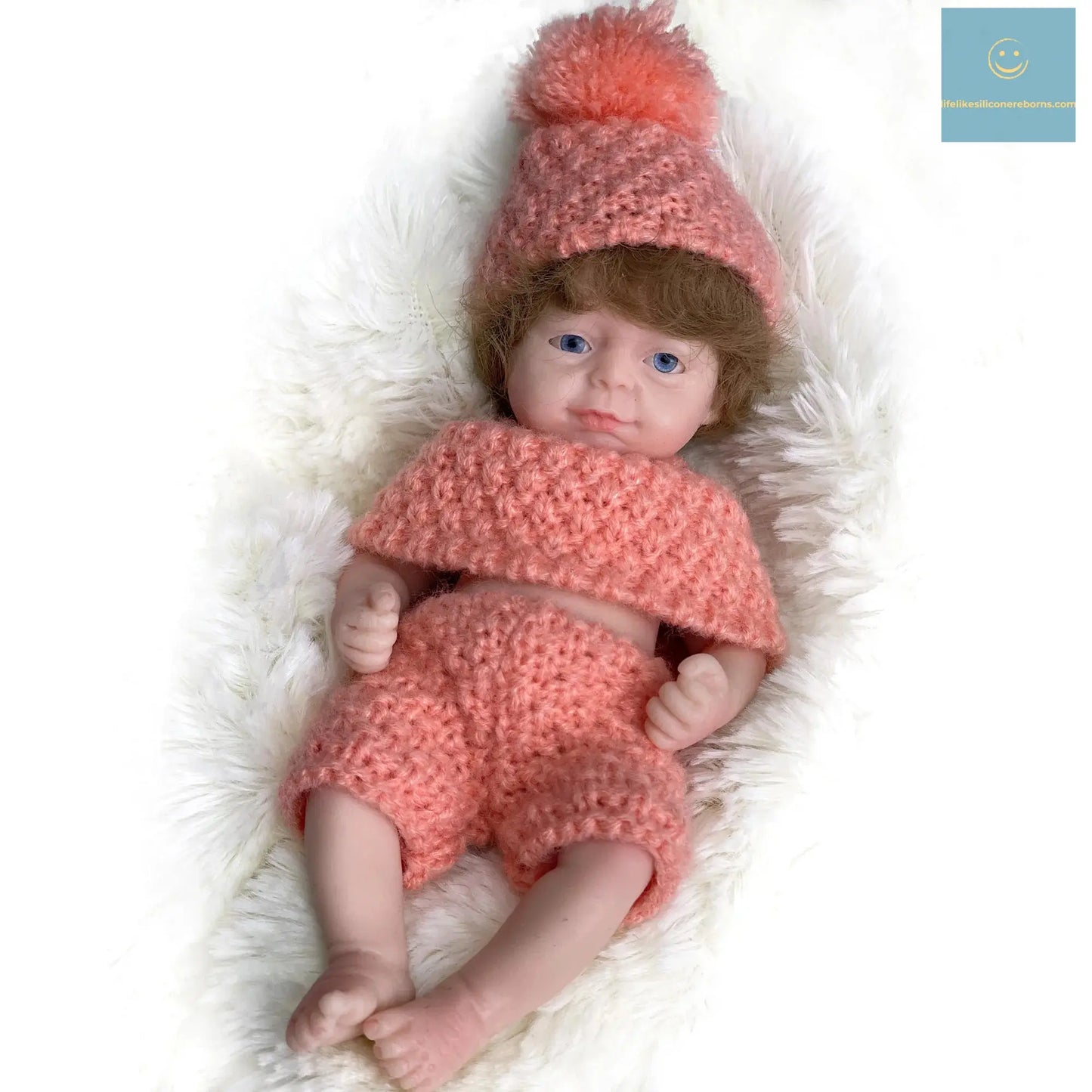 6Inch Mini Palm Full Solid Silicone Bebe Reborn Handmade Realistic Reborn Baby Dolls Lifelike Pеборн Mальчик Cпящий lifelikesiliconereborns.com