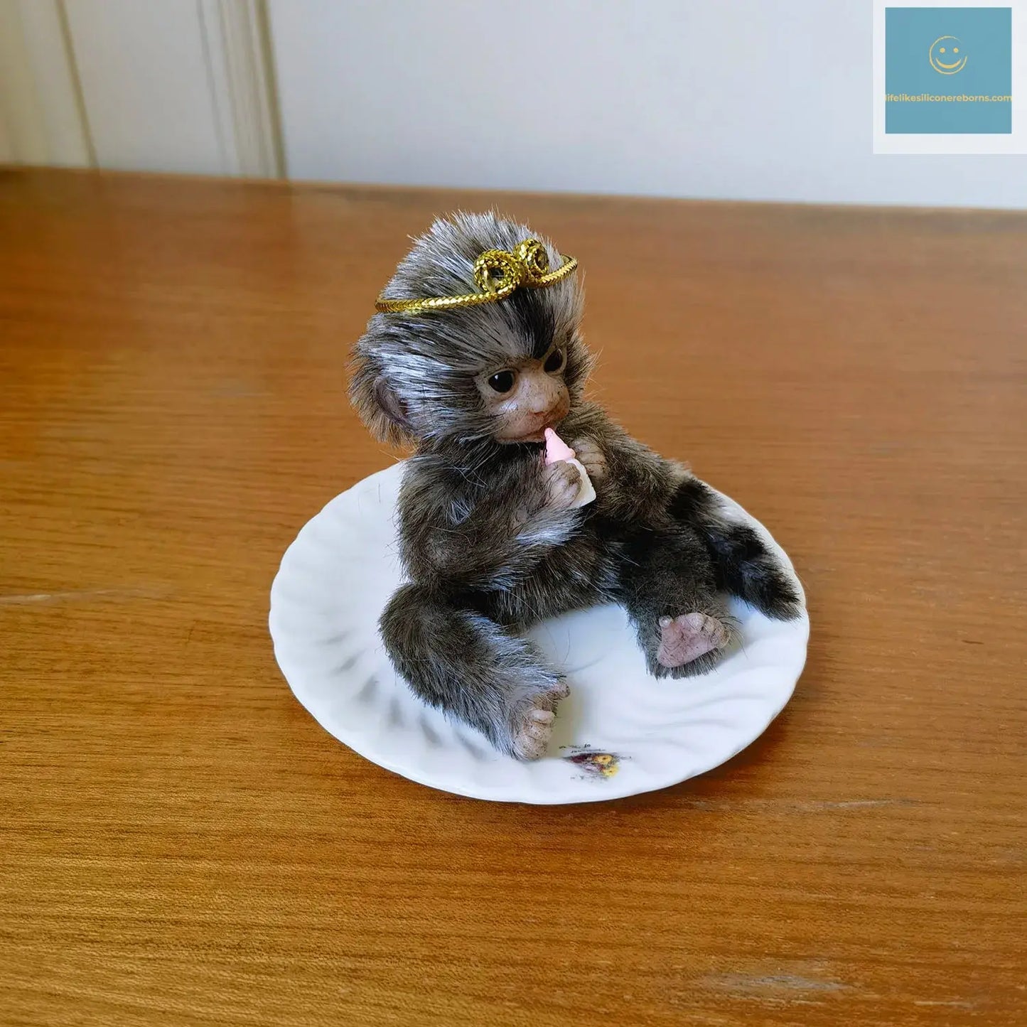 6’’ AVANI DOLL Full Body Silicone Monkey Drinking Milk Monkey Cute Sitting Monkey lifelikesiliconereborns.com