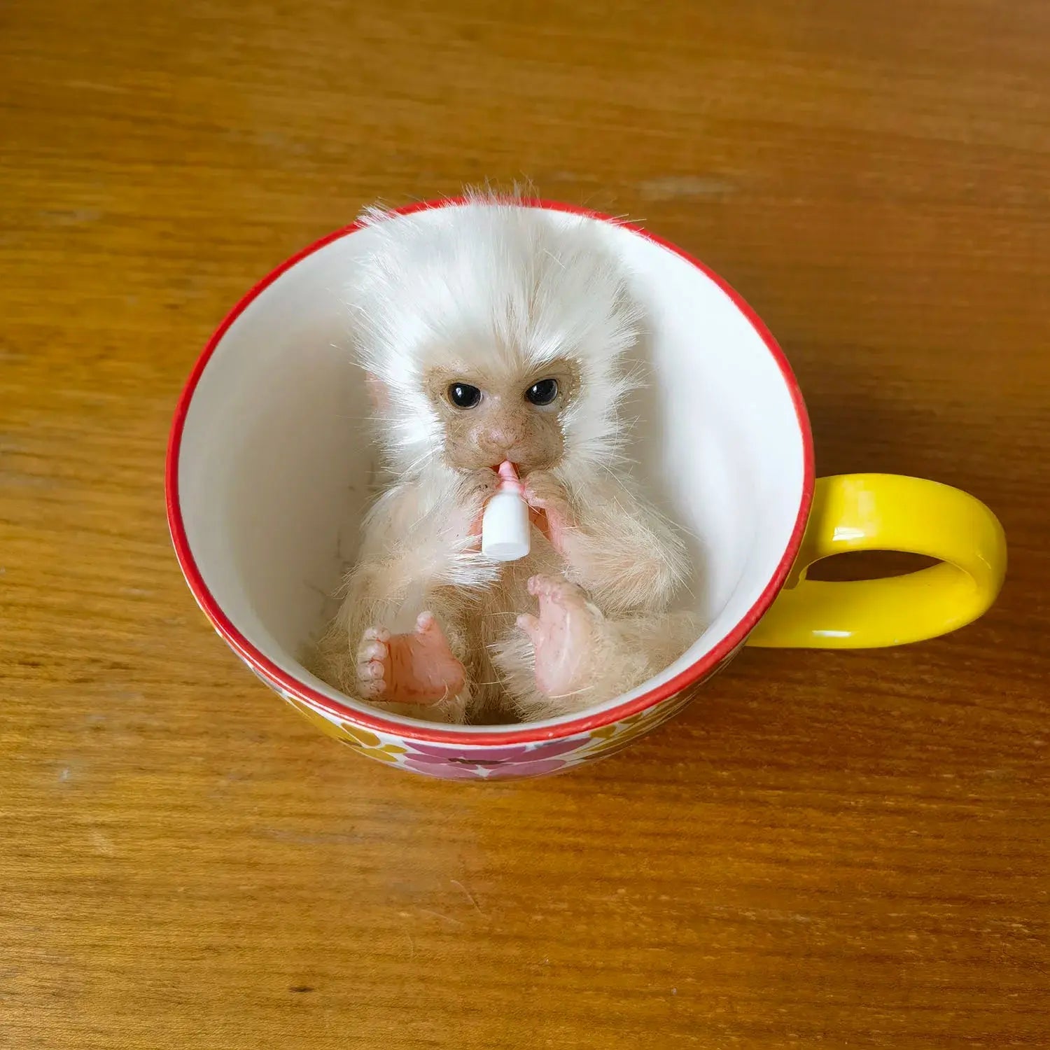 6’’ AVANI DOLL Full Body Silicone Monkey Drinking Milk Monkey Cute Sitting Monkey lifelikesiliconereborns.com