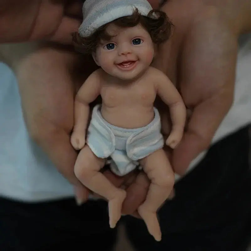 6" Micro Preemie Full Body Silicone Big Eyes Bady Doll "Mason" and "Mila"Lifelike Mini Reborn Doll Surprice Children Anti-Stress lifelikesiliconereborns.com