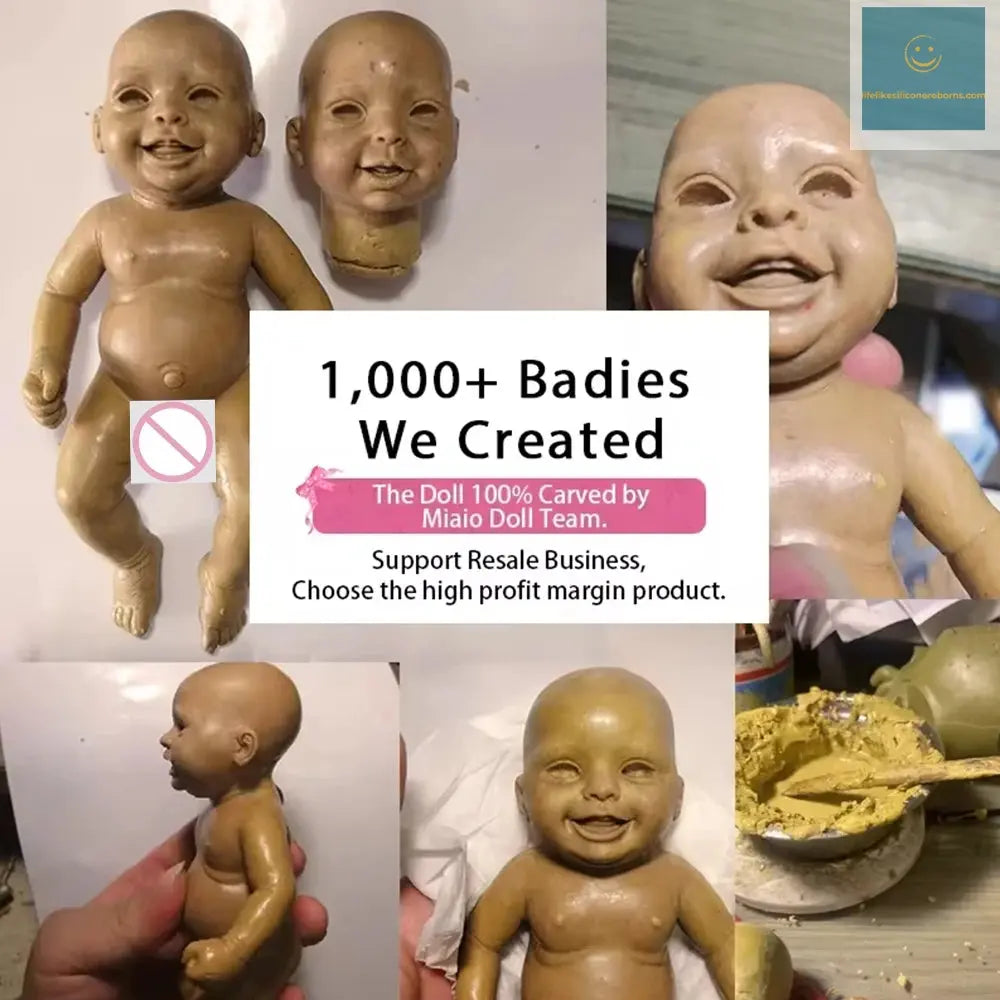 6" Micro Preemie Full Body Silicone Big Eyes Bady Doll "Mason" and "Mila"Lifelike Mini Reborn Doll Surprice Children Anti-Stress lifelikesiliconereborns.com