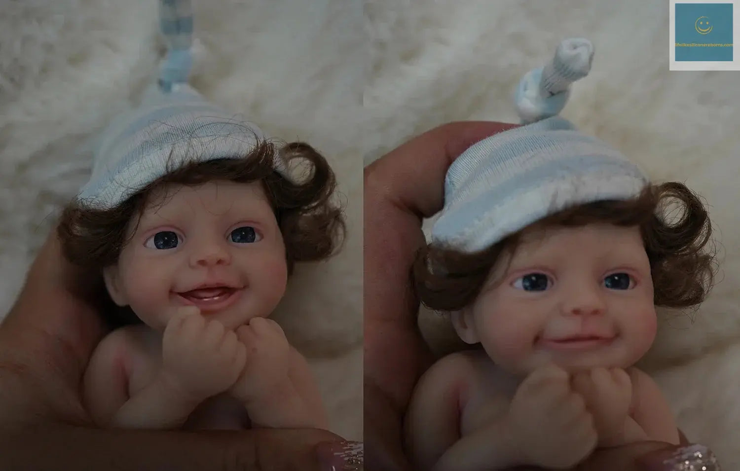 6" Micro Preemie Full Body Silicone Big Eyes Bady Doll "Mason" and "Mila"Lifelike Mini Reborn Doll Surprice Children Anti-Stress lifelikesiliconereborns.com
