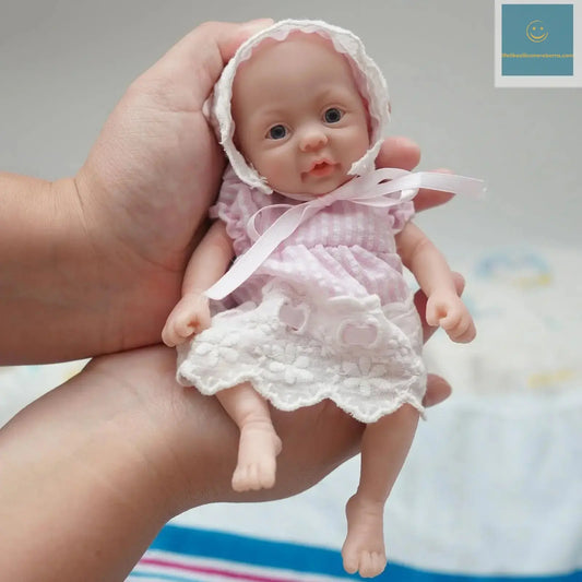 7 Inch Mini Silicone Reborn Baby Doll Girl Ella,Realistic Newborn Baby Dolls For Kids Halloween/Thanksgiving Day/Christmas Gift lifelikesiliconereborns.com