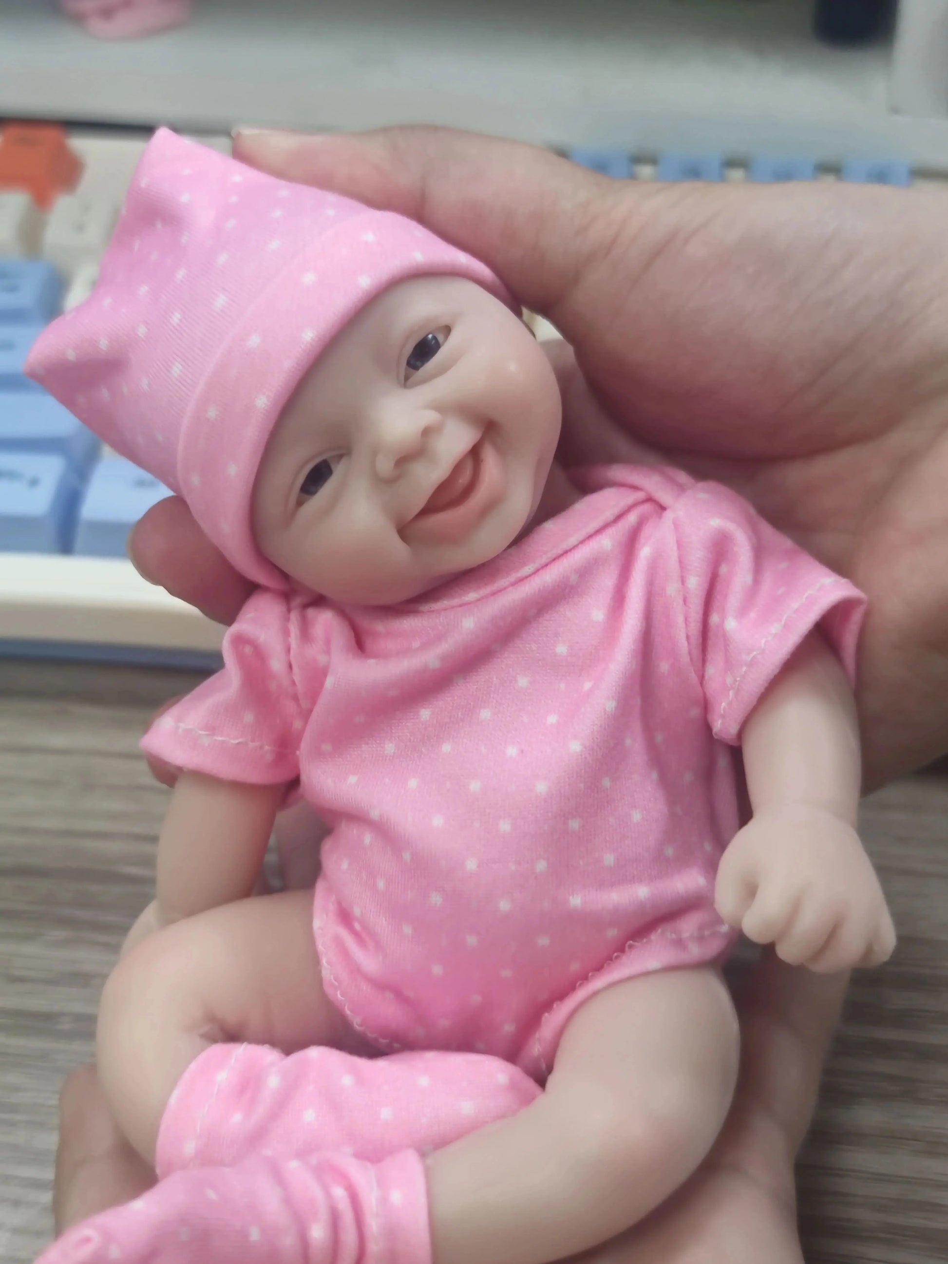 7 inch Cuddly Mini Silicone Reborn Doll,Body Soft Silicone Lifelike Reborn Baby, Halloween/Thanksgiving Day/Christmas Gift lifelikesiliconereborns.com