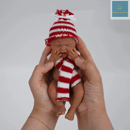 7" Black Crying Baby Micro Preemie Full Body Silicone Black Baby Doll Boy Lifelike Mini Reborn Surprise Children Anti-Stress lifelikesiliconereborns.com
