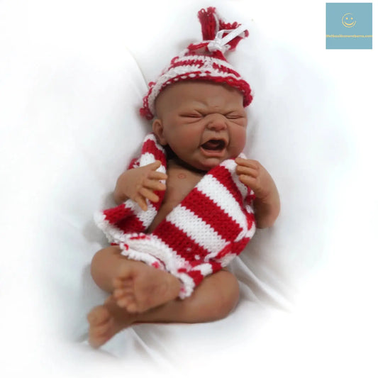 7" Boy Micro Preemie Full Body Silicone Black Skin CryBaby Doll "Ethan" Lifelike Mini Reborn Doll Surprice Children Anti-Stress lifelikesiliconereborns.com