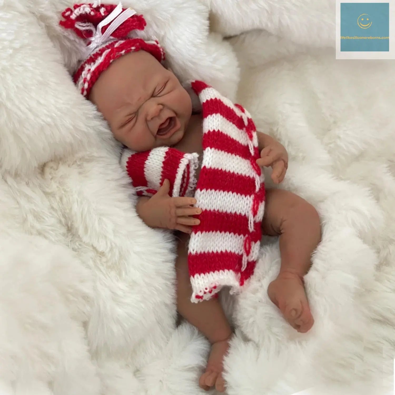 7" Boy Micro Preemie Full Body Silicone Black Skin CryBaby Doll "Ethan" Lifelike Mini Reborn Doll Surprice Children Anti-Stress lifelikesiliconereborns.com