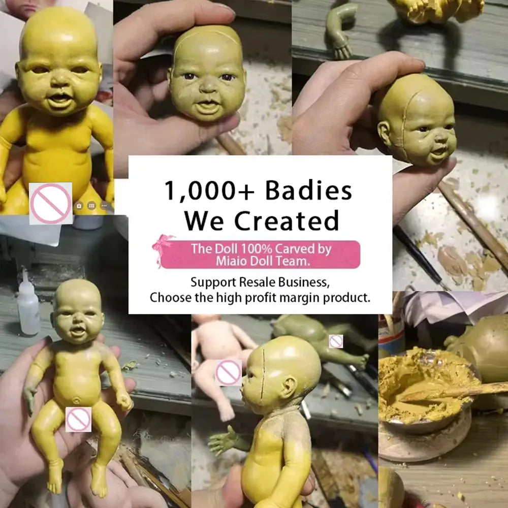 7" Micro Preemie Full Body Silicone Baby Adorkable Doll "Henry"and "Zoe"Lifelike Mini Reborn Doll Surprice Children Anti-Stress lifelikesiliconereborns.com