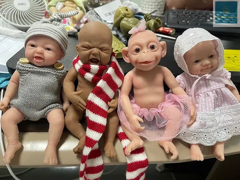 7" Micro Preemie Full Body Silicone Baby Adorkable Doll "Henry"and "Zoe"Lifelike Mini Reborn Doll Surprice Children Anti-Stress lifelikesiliconereborns.com