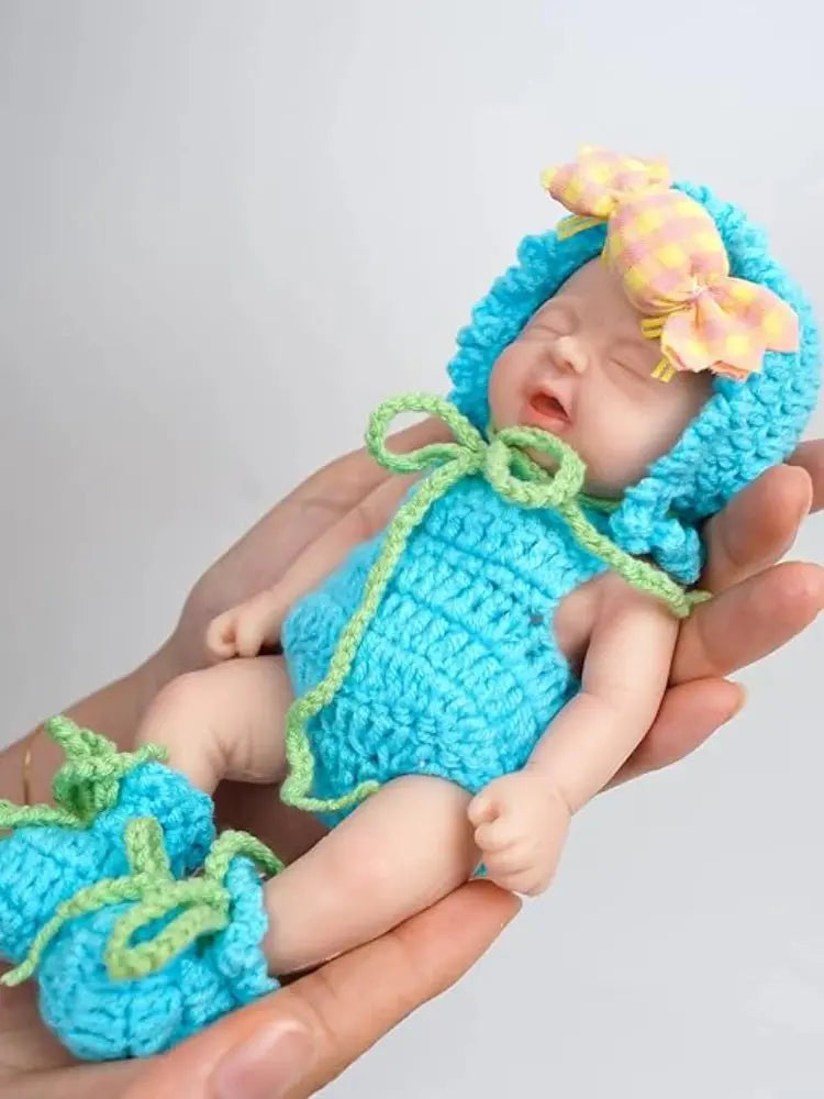 7" Micro Preemie Full Body Silicone Baby Sleeping Lifelike Mini Reborn Doll Surprice Children Anti-Stress lifelikesiliconereborns.com