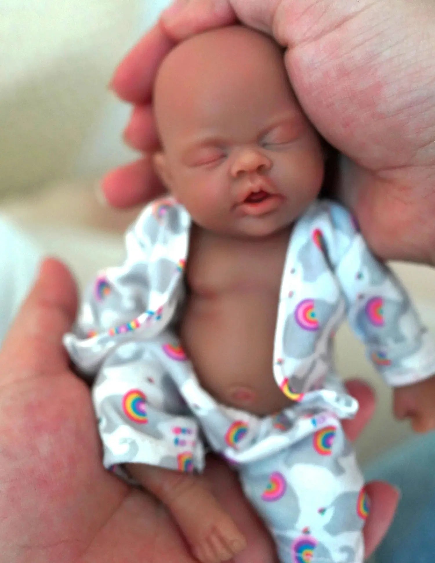 7" Micro Preemie Full Body Silicone Black African American Bady "Owen" Lifelike Mini Reborn Doll Surprice Children Anti-Stress lifelikesiliconereborns.com