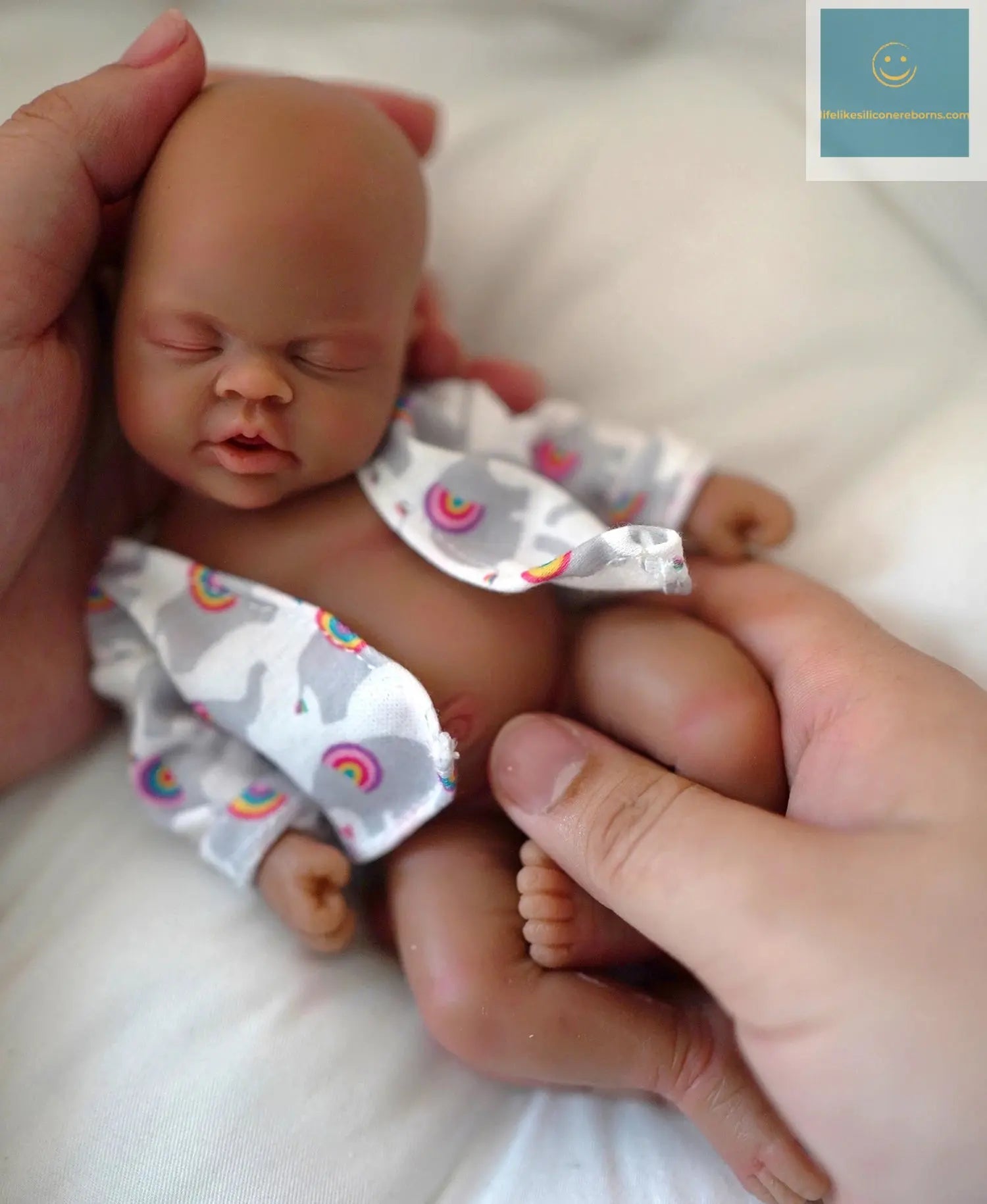 7" Micro Preemie Full Body Silicone Black African American Bady "Owen" Lifelike Mini Reborn Doll Surprice Children Anti-Stress lifelikesiliconereborns.com
