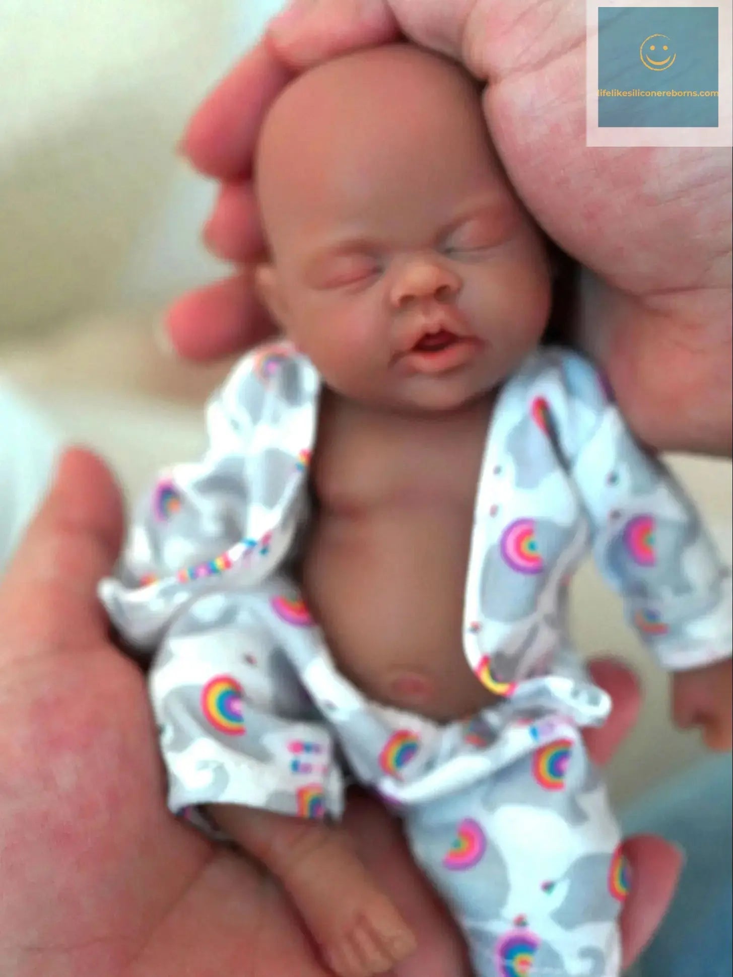 7" Micro Preemie Full Body Silicone Black African American Bady "Owen" Lifelike Mini Reborn Doll Surprice Children Anti-Stress lifelikesiliconereborns.com