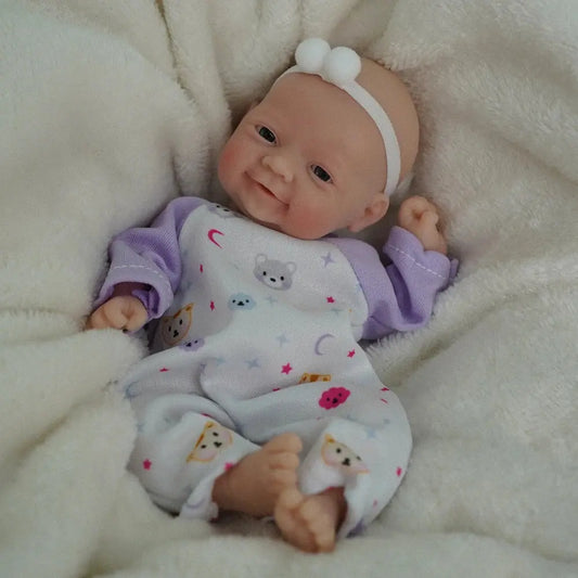 7" Micro Preemie Full Silicone Sweet Baby Doll   Lifelike Mini Reborn Doll Surprice Children Anti-Stress lifelikesiliconereborns.com