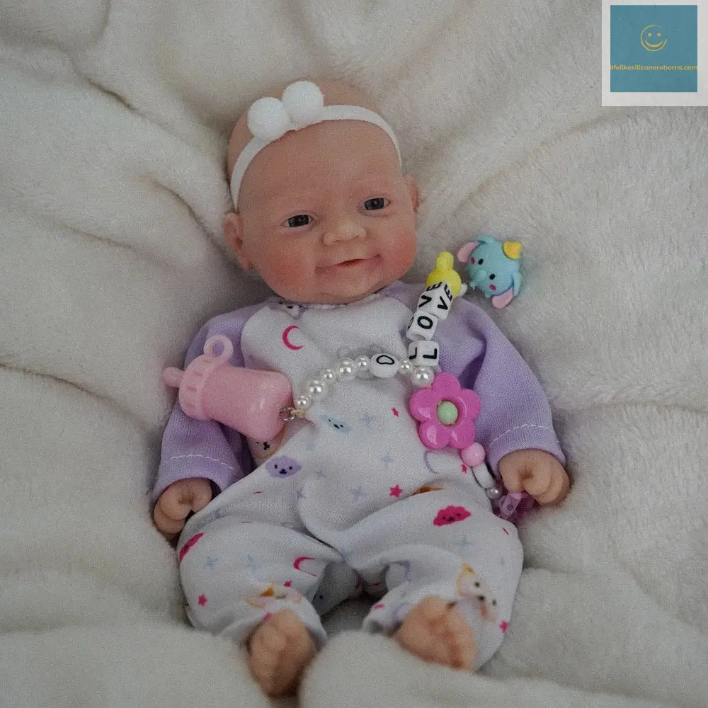 7" Micro Preemie Full Silicone Sweet Baby Doll   Lifelike Mini Reborn Doll Surprice Children Anti-Stress lifelikesiliconereborns.com