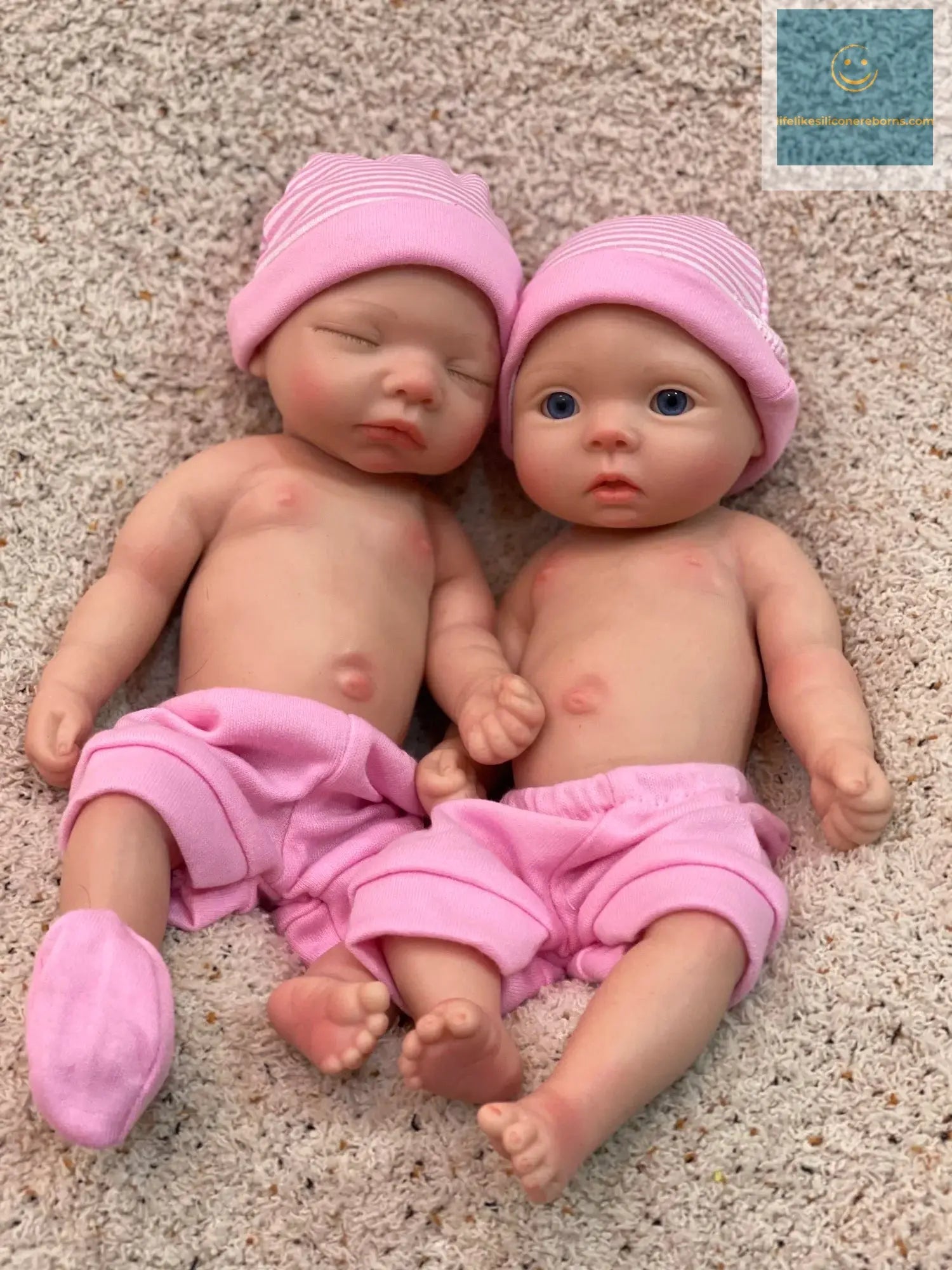 8styles/26cm Open and Close Eyes Cute Soft Full Body Solid Silicone Girl 3D Painted Skin Lifelike Real Corpo De Silicone Doll lifelikesiliconereborns.com