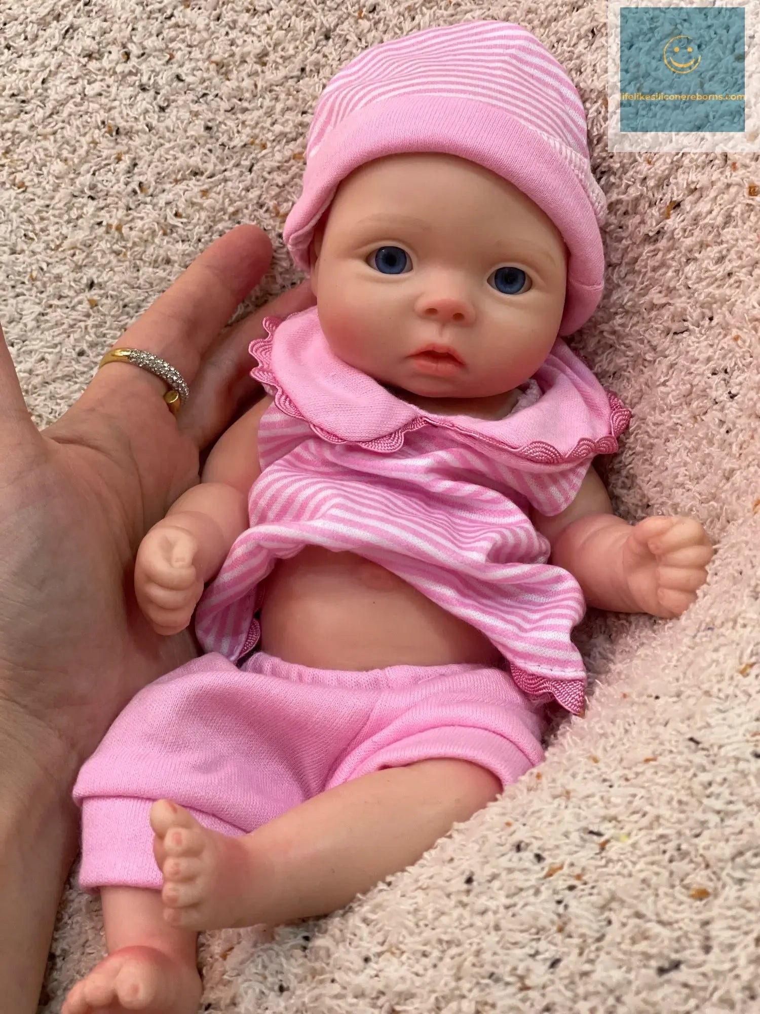 8styles/26cm Open and Close Eyes Cute Soft Full Body Solid Silicone Girl 3D Painted Skin Lifelike Real Corpo De Silicone Doll lifelikesiliconereborns.com