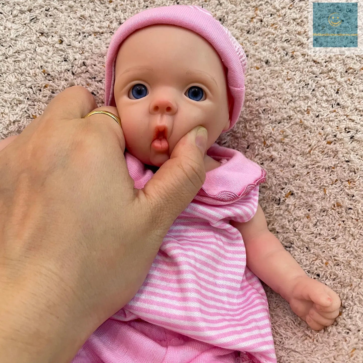 8styles/26cm Open and Close Eyes Cute Soft Full Body Solid Silicone Girl 3D Painted Skin Lifelike Real Corpo De Silicone Doll lifelikesiliconereborns.com