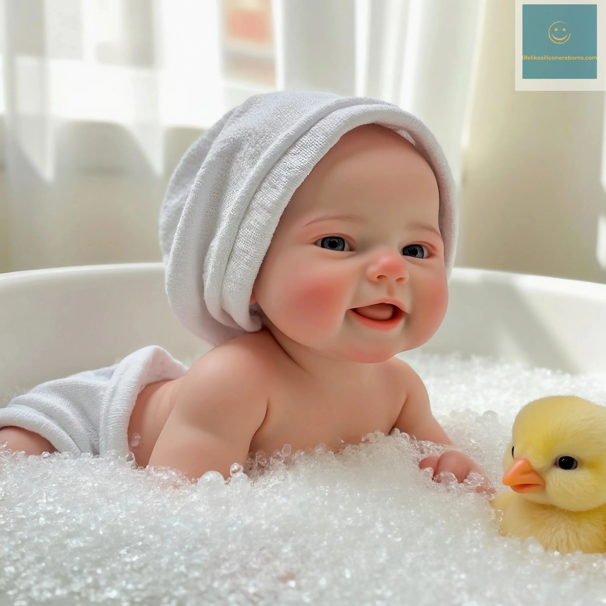Aizwa1 16 Inch Realistic Newborn Bebe Emmy | Handmade Solid Silicone Reborn Girl | Soft-Touch Doll lifelikesiliconereborns.com