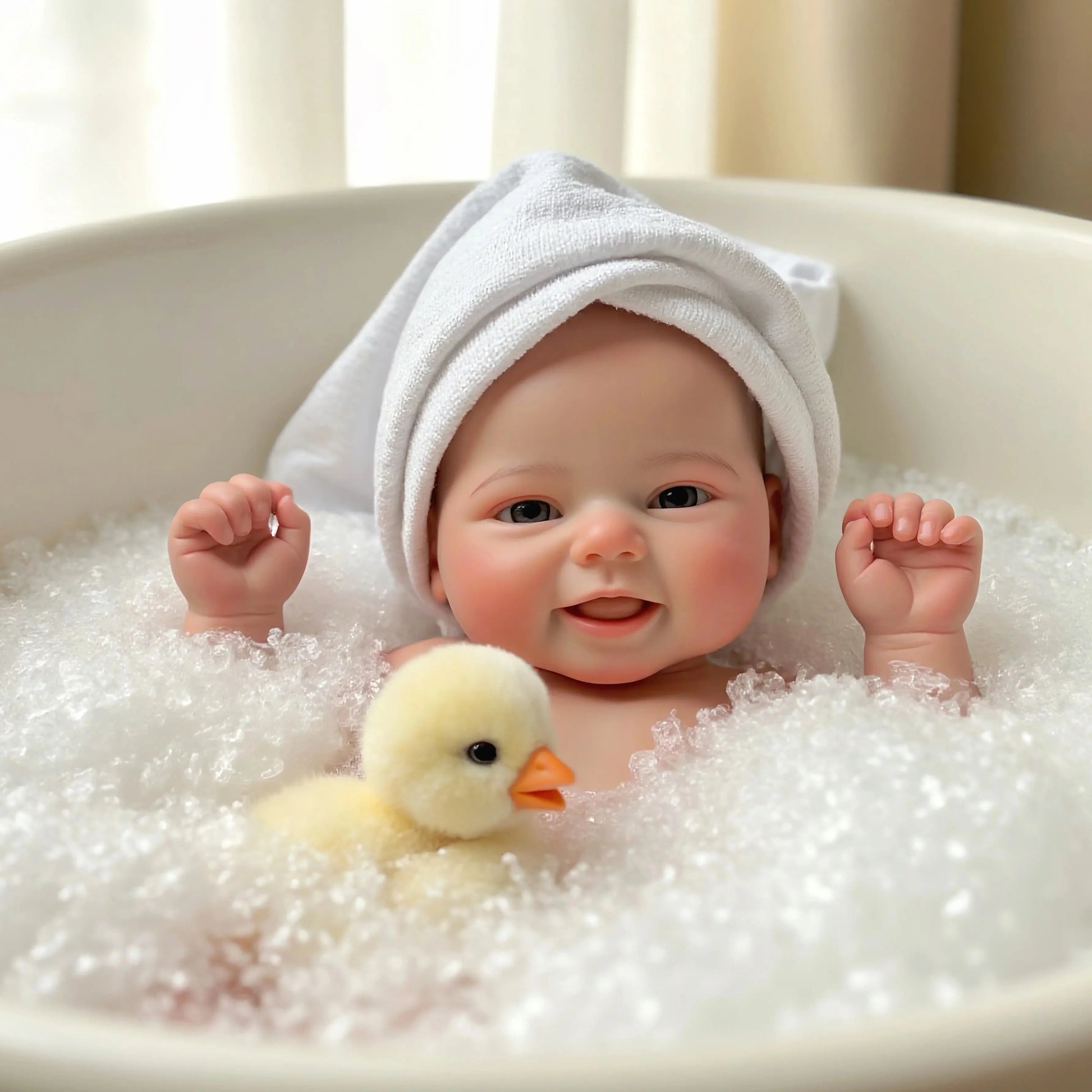 Aizwa1 16 Inch Realistic Newborn Bebe Emmy | Handmade Solid Silicone Reborn Girl | Soft-Touch Doll lifelikesiliconereborns.com