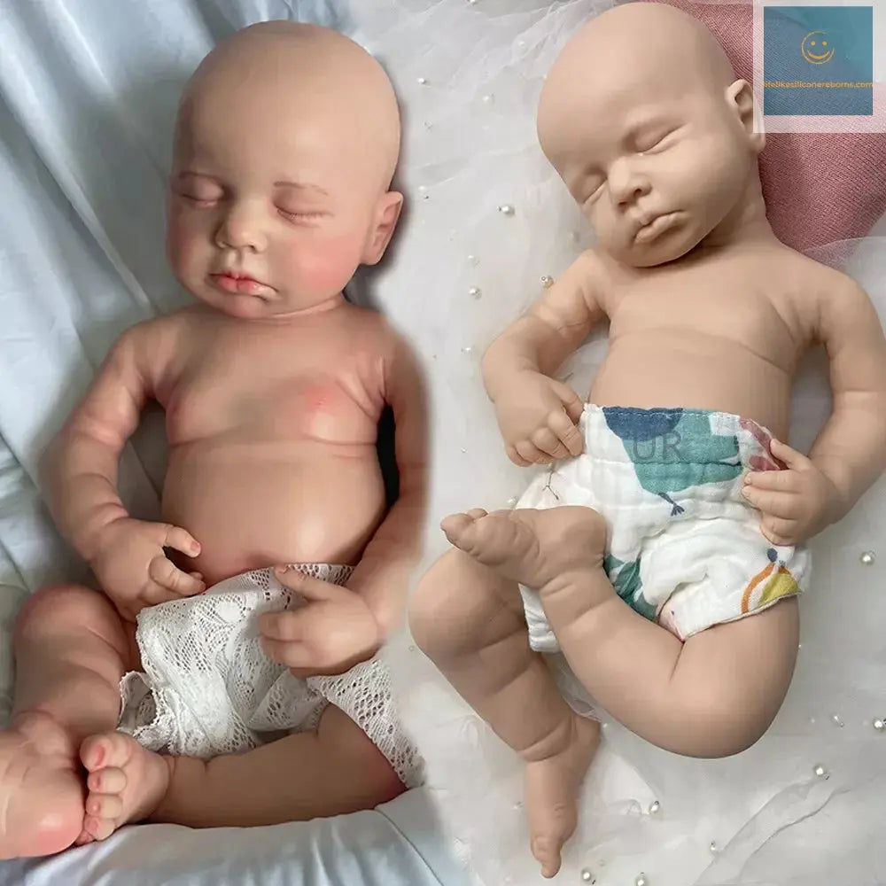 Artificial Soft Full Body Platinum Silicone Painted Reborn Doll Girl Handmade 20 inch Solid Newborn Fake Girl For Kid Gift lifelikesiliconereborns.com