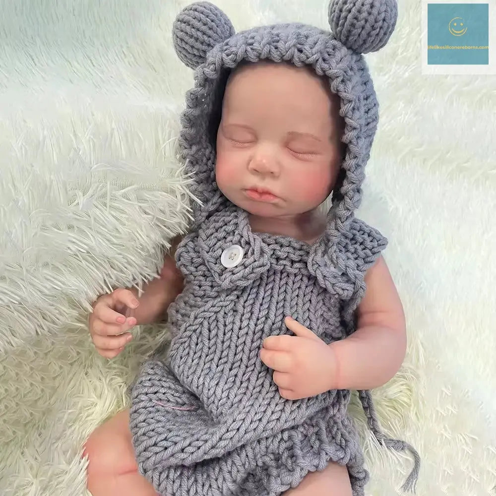 Artificial Soft Full Body Platinum Silicone Painted Reborn Doll Girl Handmade 20 inch Solid Newborn Fake Girl For Kid Gift lifelikesiliconereborns.com
