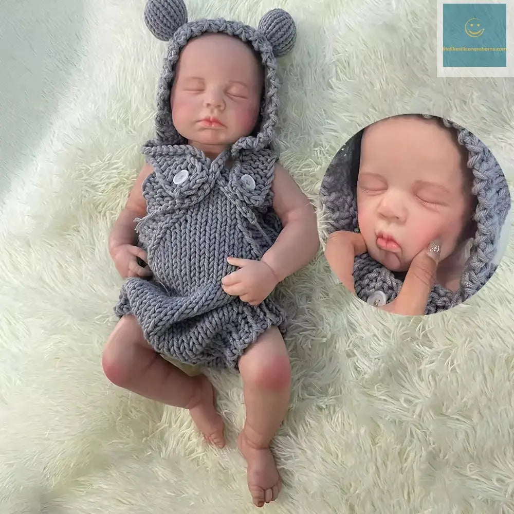 Artificial Soft Full Body Platinum Silicone Painted Reborn Doll Girl Handmade 20 inch Solid Newborn Fake Girl For Kid Gift lifelikesiliconereborns.com