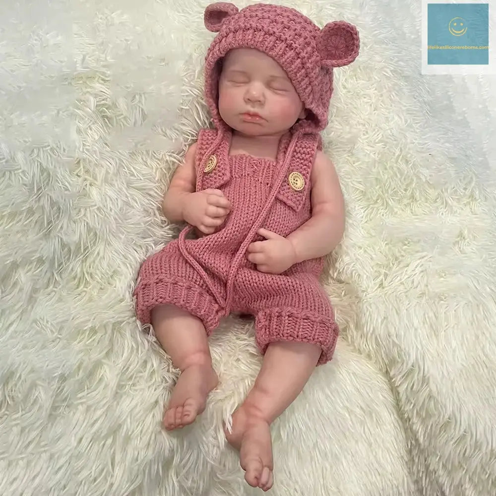 Artificial Soft Full Body Platinum Silicone Painted Reborn Doll Girl Handmade 20 inch Solid Newborn Fake Girl For Kid Gift lifelikesiliconereborns.com