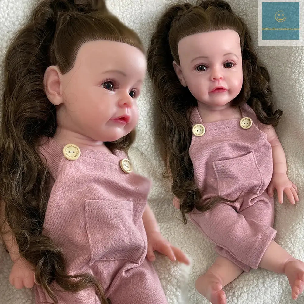 Artist Collectibles Realistic 20" Soft Silicone Reborn Baby Girl Implanted Hair Unpainted or Painted Lifelike Newborn Doll Gift lifelikesiliconereborns.com