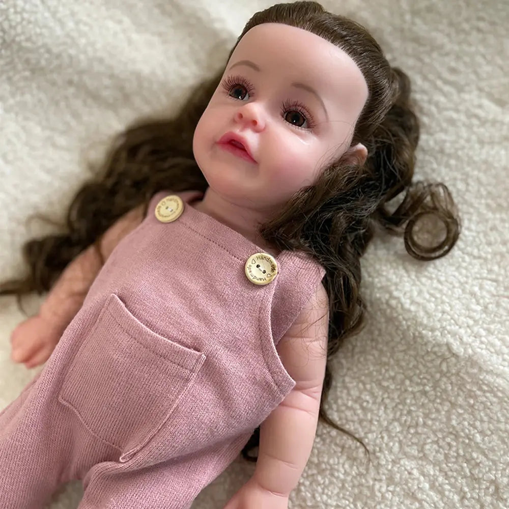 Artist Collectibles Realistic 20" Soft Silicone Reborn Baby Girl Implanted Hair Unpainted or Painted Lifelike Newborn Doll Gift lifelikesiliconereborns.com