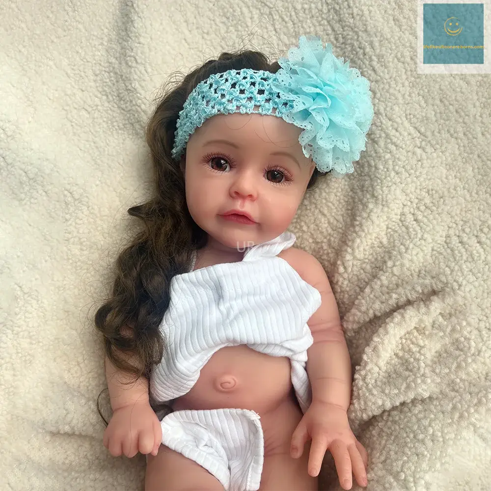 Artist Collectibles Realistic 20" Soft Silicone Reborn Baby Girl Implanted Hair Unpainted or Painted Lifelike Newborn Doll Gift lifelikesiliconereborns.com