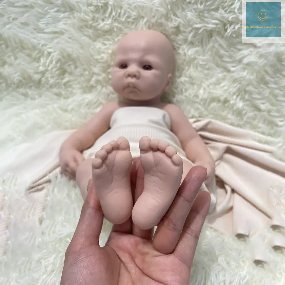 Artist Reborner Painted 16" Weighted Soft Platinum Silicone Reborn Baby Boy Open Eyes Flexible Newborn Lifelike Doll Toy lifelikesiliconereborns.com