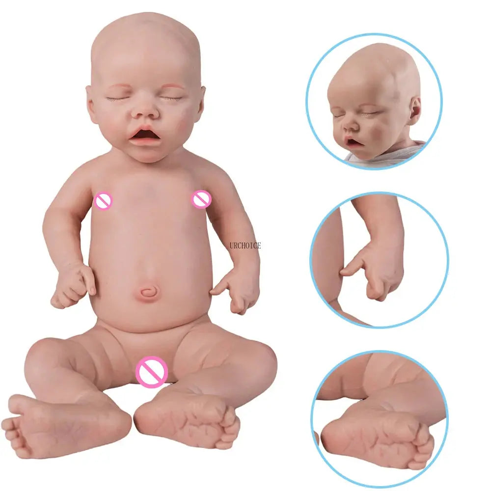 Authentic 17" African American Reborn Baby Doll Weighted Platinum Silicone Newborn Girl Model For Parents Lost Child lifelikesiliconereborns.com