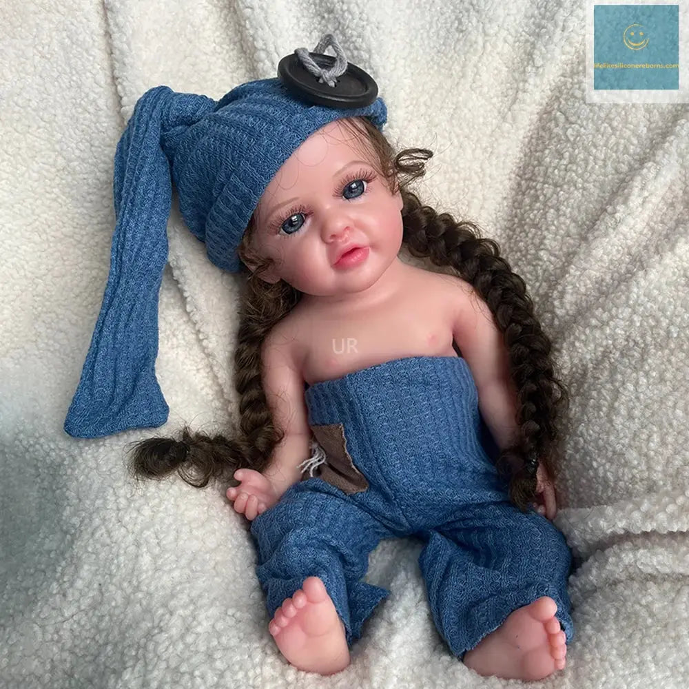Birthday gift Christmas Lifelike Newborn Girl Artist Collectibles Realistic 40CM 16" Stretchy Soft Silicone Reborn Baby Doll lifelikesiliconereborns.com