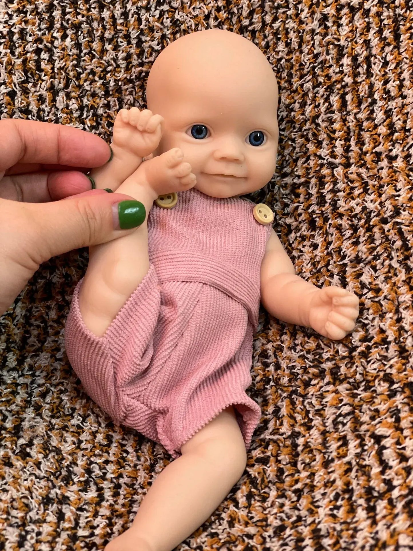 Can Open Mouth 26cm Unpainted Waterproof Solid Silicone Bebe Reborn Girl Soft touch Feeling Lifelike Real Corpo De Silicone Doll lifelikesiliconereborns.com