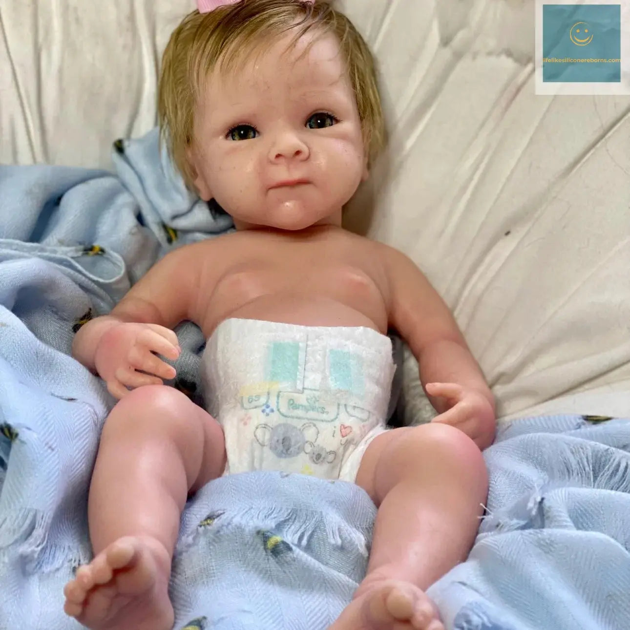 Can Open Mouth 33cm Bettie Full Body Solid Silicone Bebe Reborn Girl With Rooted Hair Handmade Soft Touch Silicone Newborn Doll lifelikesiliconereborns.com