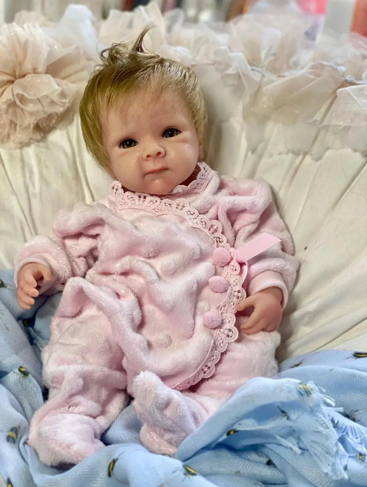 Can Open Mouth 33cm Bettie Full Body Solid Silicone Bebe Reborn Girl With Rooted Hair Handmade Soft Touch Silicone Newborn Doll lifelikesiliconereborns.com