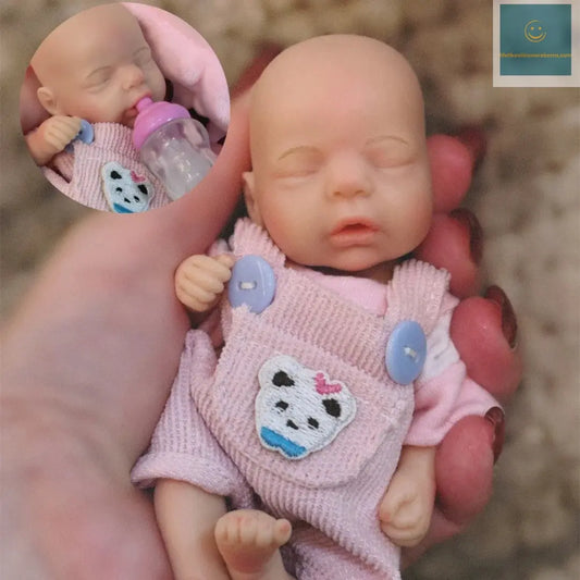 Can Open Mouth 6Inch Mini Whole Body Silicone Reborn Girl Doll With Washable Body Handmade Paint Skin Lifelike Real Reborn Doll lifelikesiliconereborns.com