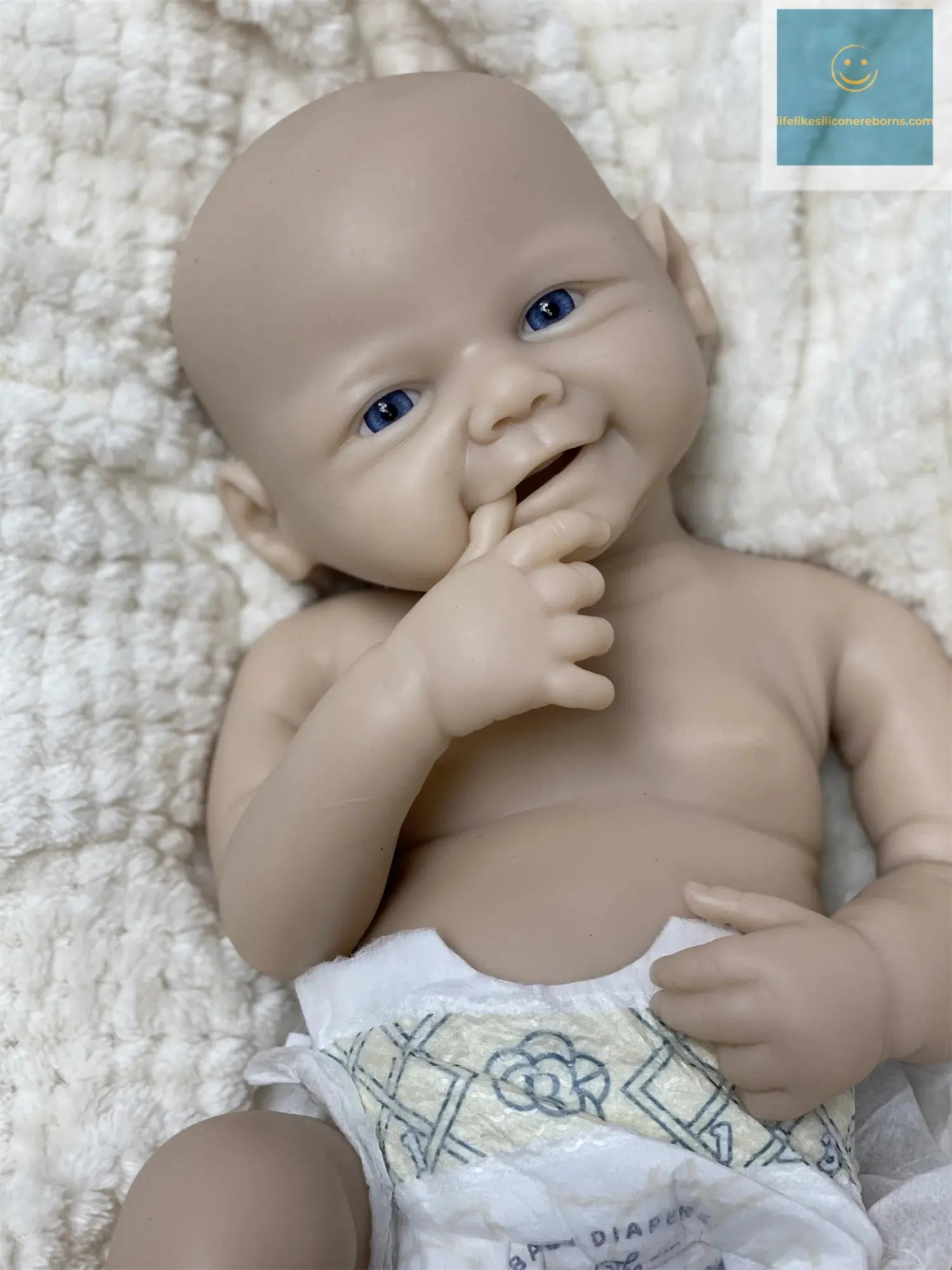 Can Open Mouth Vivienne 18Inch bebe reborn silicona Girl Doll With Painted Hair Washable Doll Lifelike Reborn Girl Doll lifelikesiliconereborns.com