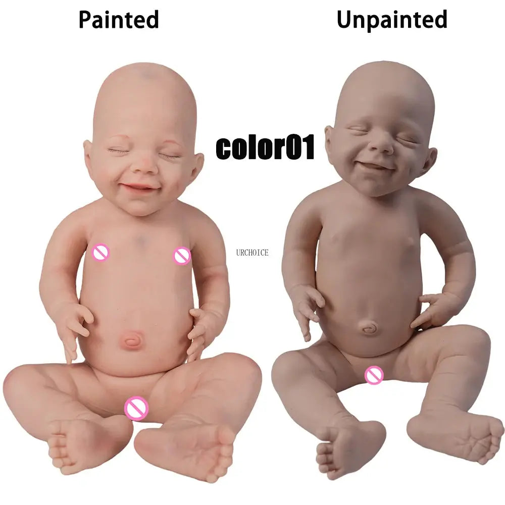 DIY Lifelike 17Inch Flexible Silicone Reborn Doll Baby Boy Realistic 1:1 Soft Handmade Preemy Bebe Cuddly Heavy Weight Doll Toys lifelikesiliconereborns.com