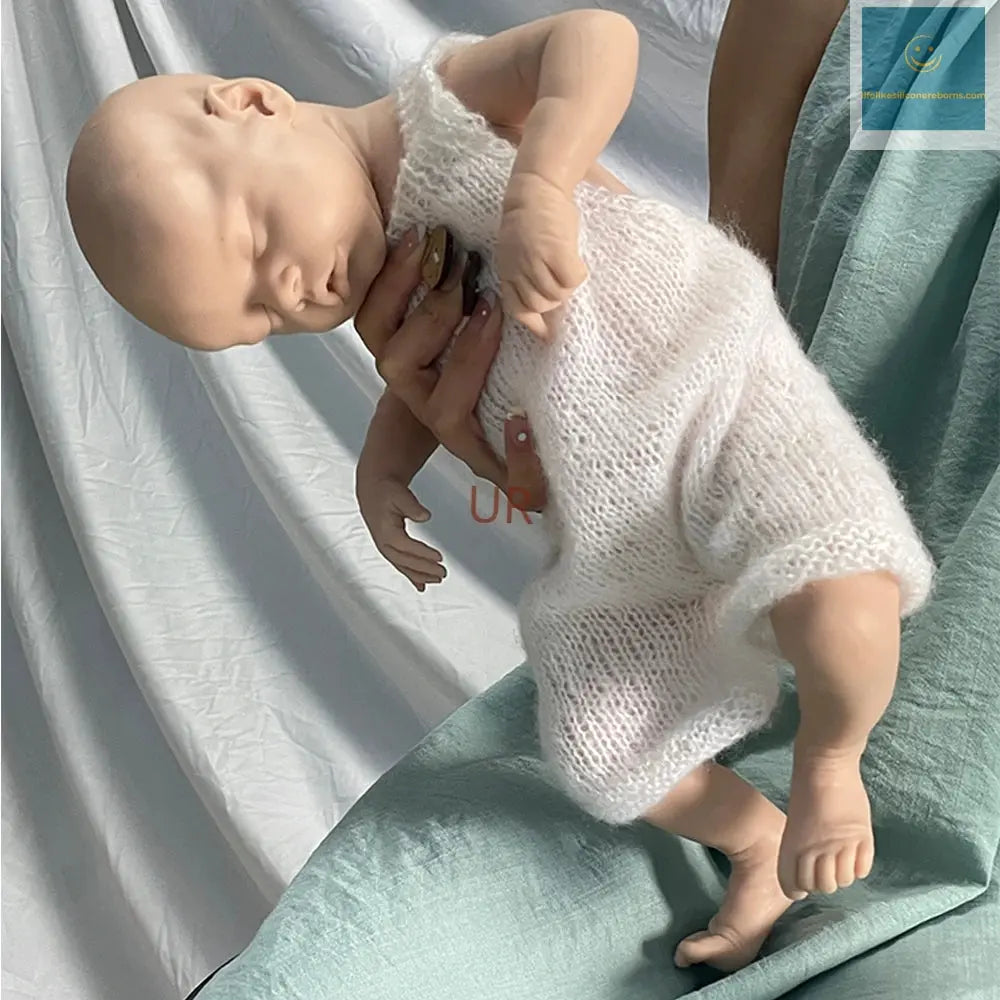 DIY Unpainted Realistic Silicone Reborn Baby Girl 18Inch Weighted Blank Doll for Painter Collector Customized Toys lifelikesiliconereborns.com