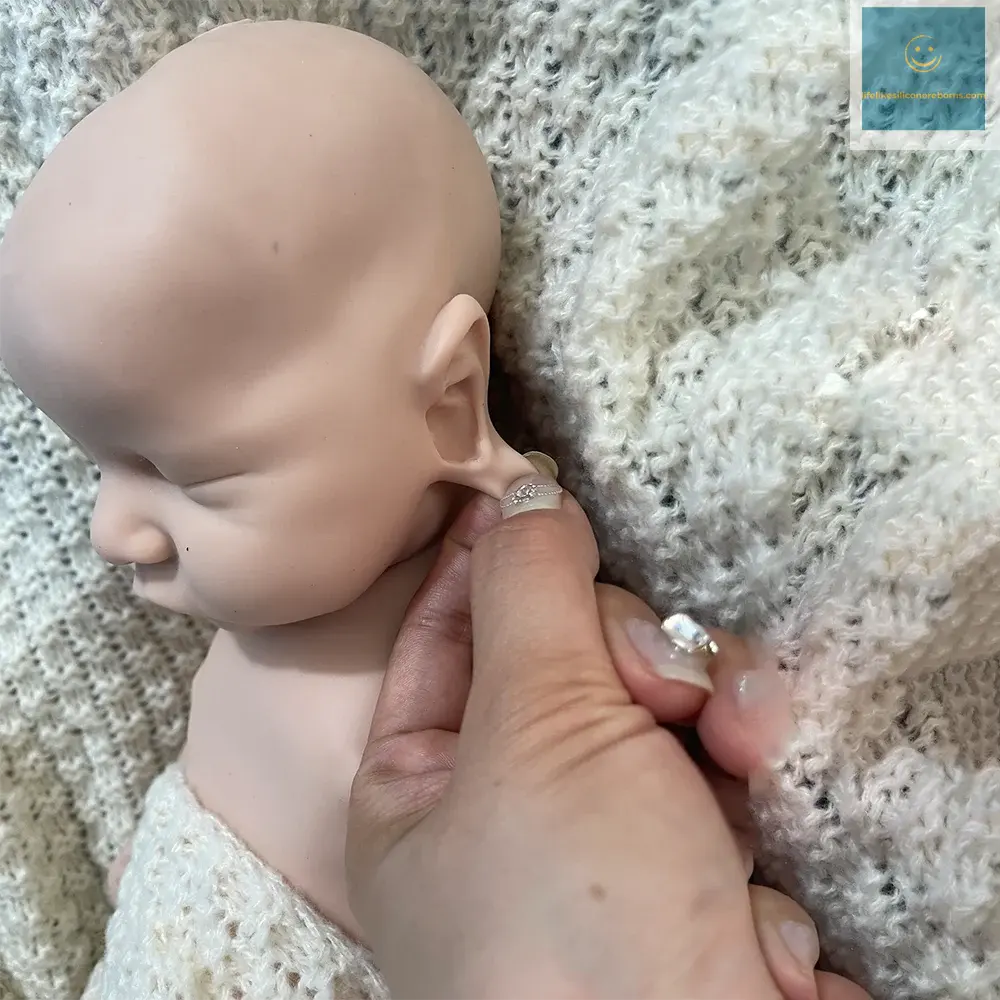 Diy Unpainted artist collection reborn doll 18 Inch Closed Eyes Non Viynl boy Full platinum Silicone Baby Dolls Soft lifelikesiliconereborns.com