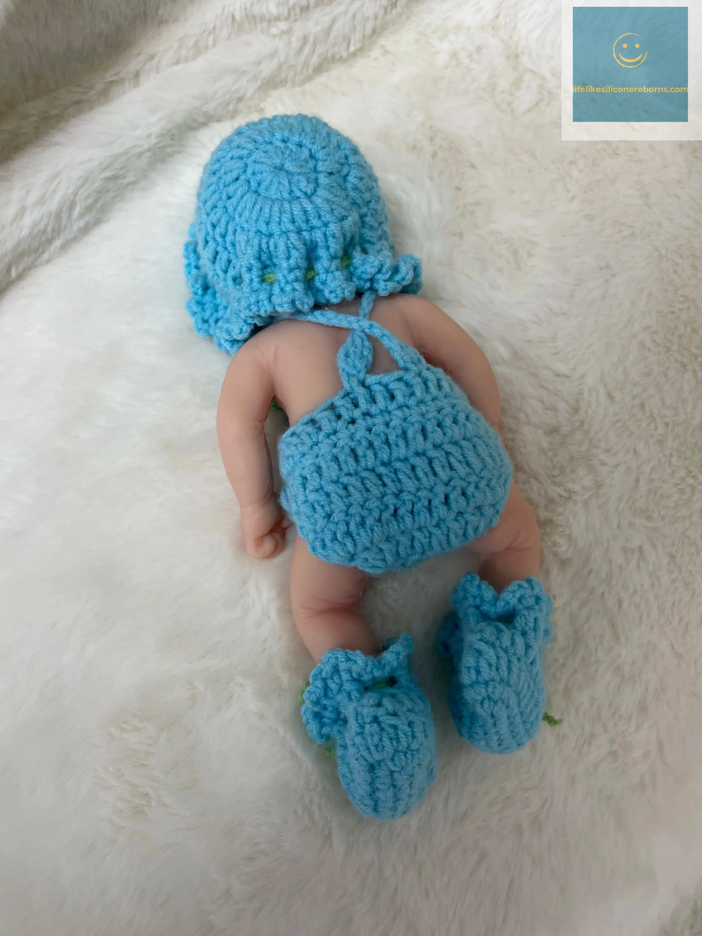 Dolls Clothes Set  - FOR Mini Reborn Kit 7" Joseph  Micro Preemie Full Body Silicone  - Doll Accessories lifelikesiliconereborns.com