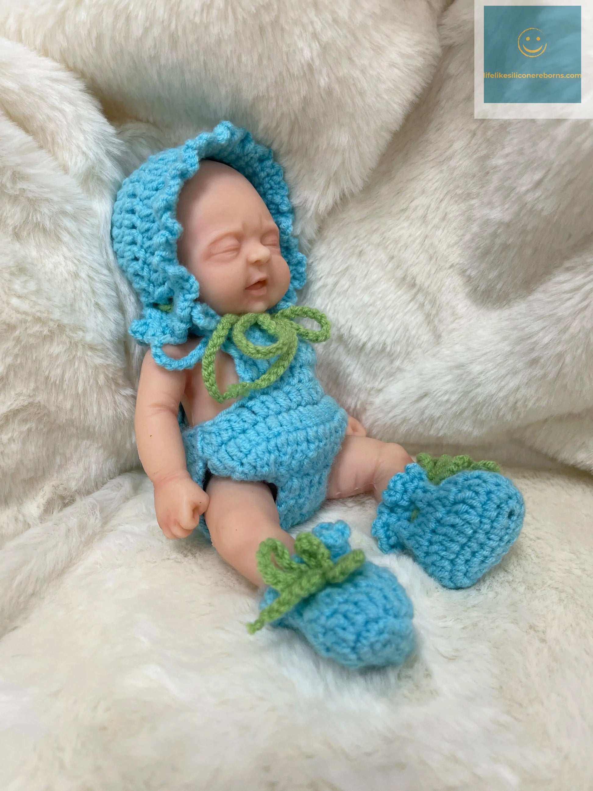 Dolls Clothes Set  - FOR Mini Reborn Kit 7" Joseph  Micro Preemie Full Body Silicone  - Doll Accessories lifelikesiliconereborns.com