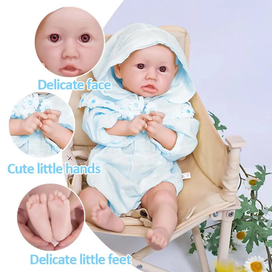 Exquisitely Hand-Painted 19.69-Inch Silicone Reborn Baby Doll Lifelike Newborn Girl For Art Collection Nursery Christmas Gift lifelikesiliconereborns.com